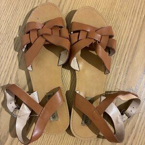 Steve Madden Brown Strappy Sandals - Women's 10
